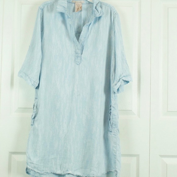 Philosophy Dresses & Skirts - Philosophy Tencel Blue Shirt Dress Size L